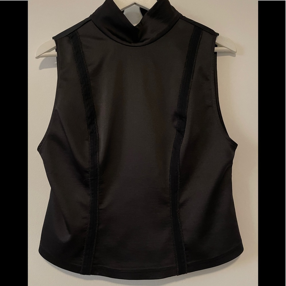 Black satin top by Zara, S-M, like new